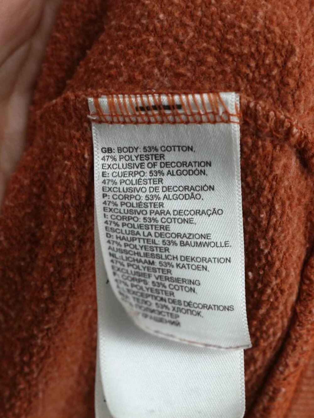 The North Face Hoodie Patch Logo Heritage Burnt Orange Sweatshirt Men Medium